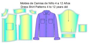 moldes camisa vestir de nino